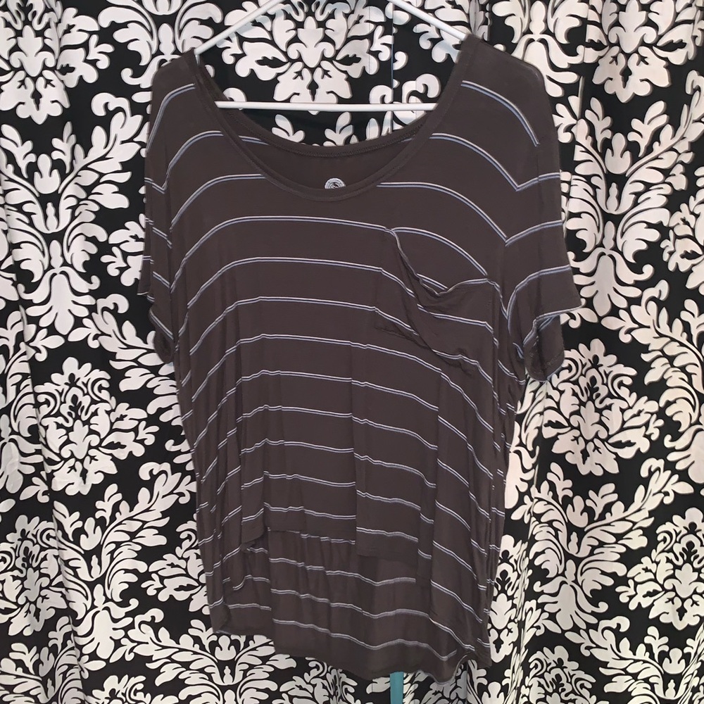 Striped t shirt with pocket
